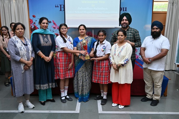 Jalandhar Sahodaya Inter School Slogan Writing Competition